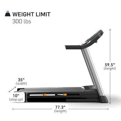 NordicTrack T Series Treadmill: Bluetooth-Enabled, Incline-Capable, 300 lbs Capacity