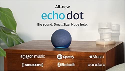 Amazon Echo Dot (newest model), With bigger vibrant sound, helpful routines and Alexa, Glacier White