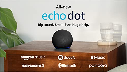 Amazon Echo Dot (newest model), With bigger vibrant sound, helpful routines and Alexa, Glacier White