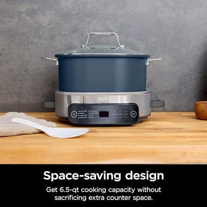 Ninja MC1101 Foodi Everyday Possible Cooker Pro, 8-in-1 Versatility, 6.5 QT, One-Pot Cooking, Replaces 10 Cooking Tools, Faster Cooking, Family-Sized Capacity, Adjustable Temp Control, Midnight Blue