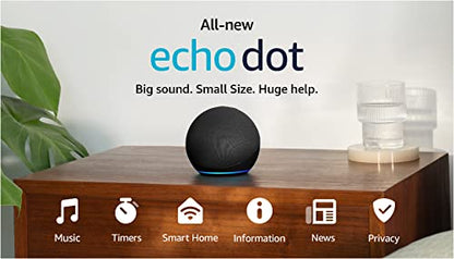 Amazon Echo Dot (newest model), With bigger vibrant sound, helpful routines and Alexa, Glacier White