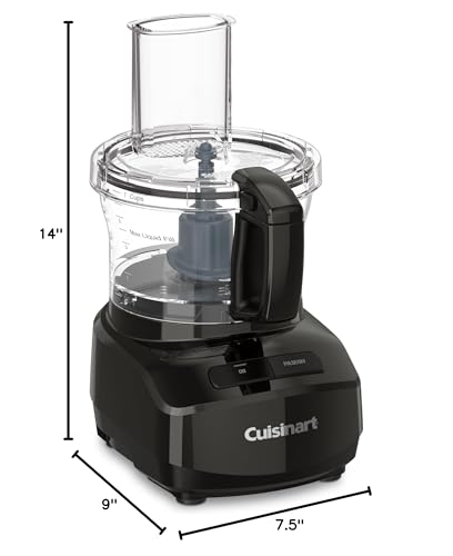 Cuisinart 7-Cup Sleek and Modern Design Food Processor with Two Easy Controls and Universal Blade for Chopping, Mixing, and Dough (Black)