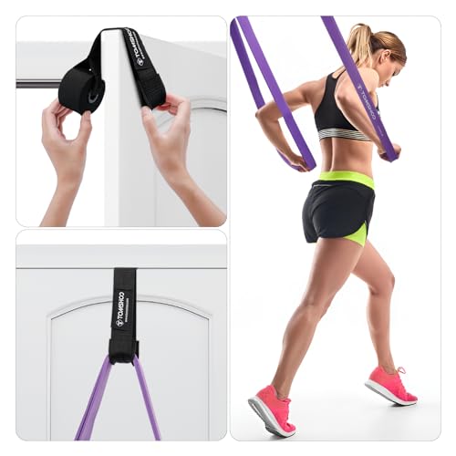 TOMSHOO Resistance Bands Set, Fitness Exercise Workout Bands with Storage Bag, Door Anchor, Pull Up Assistance Straps for Working Out, Body Stretching, Physical Therapy, More