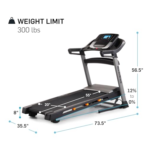 NordicTrack T Series Treadmill: Bluetooth-Enabled, Incline-Capable, 300 lbs Capacity