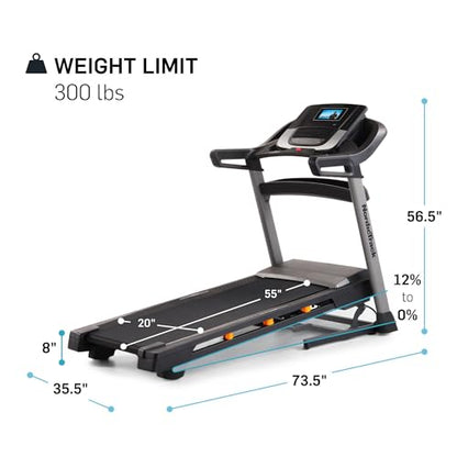 NordicTrack T Series Treadmill: Bluetooth-Enabled, Incline-Capable, 300 lbs Capacity