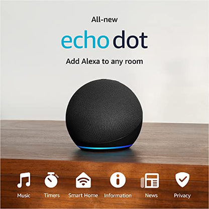 Amazon Echo Dot (newest model), With bigger vibrant sound, helpful routines and Alexa, Glacier White