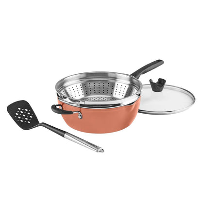 Cuisinart Preferred Pan 4-Pc Set - Sienna Sky (4.5 Qt. Multi-Purpose Pan w/Cover, Steamer, Slotted Turner)