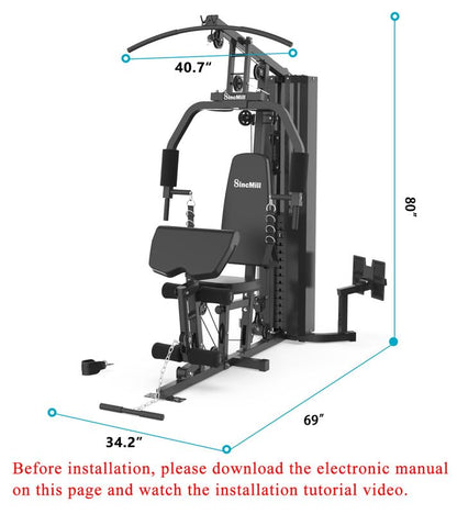 Home Gym SCM-1148L 148LB Multifunctional Full Body Home Gym Equipment for Home Workout Equipment Exercise Equipment Fitness Equipment SincMill