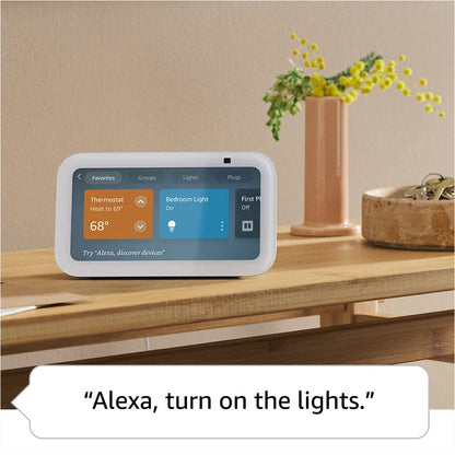 Amazon Echo Show 5 (newest model), Smart display with 2x the bass and clearer sound, Cloud Blue