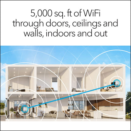 NETGEAR Orbi 970 Series Quad-Band WiFi 7 Mesh Network System (RBE973S), Router + 2 Satellite Extenders, Security Features, Up to 27Gbps, Covers Up to 10,000 sq. ft., 200 Devices, 10 Gig Internet Port