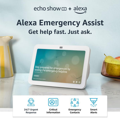 Amazon Echo Show 8 (newest model), With Spatial Audio, Smart Home Hub, and Alexa, Charcoal