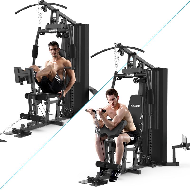 Home Gym SCM-1160 160LB Multifunctional Full Body Home Gym Equipment for Home Workout Equipment Exercise Equipment Fitness Equipment SincMill