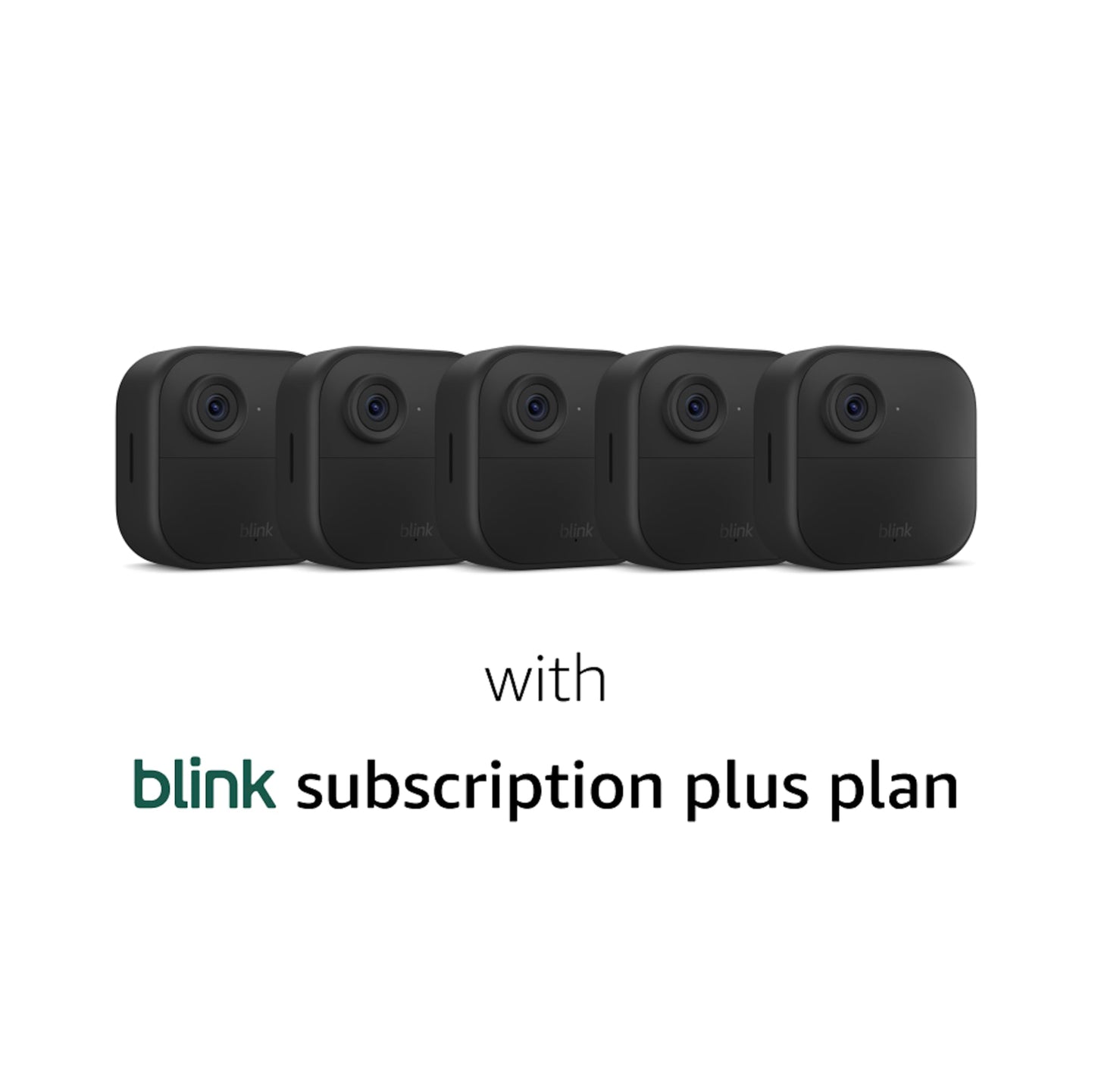 Blink Outdoor 4 (newest model), Wire-free smart security camera, two-year battery life, two-way audio, HD live view, enhanced motion detection, Works with Alexa – 3 camera system