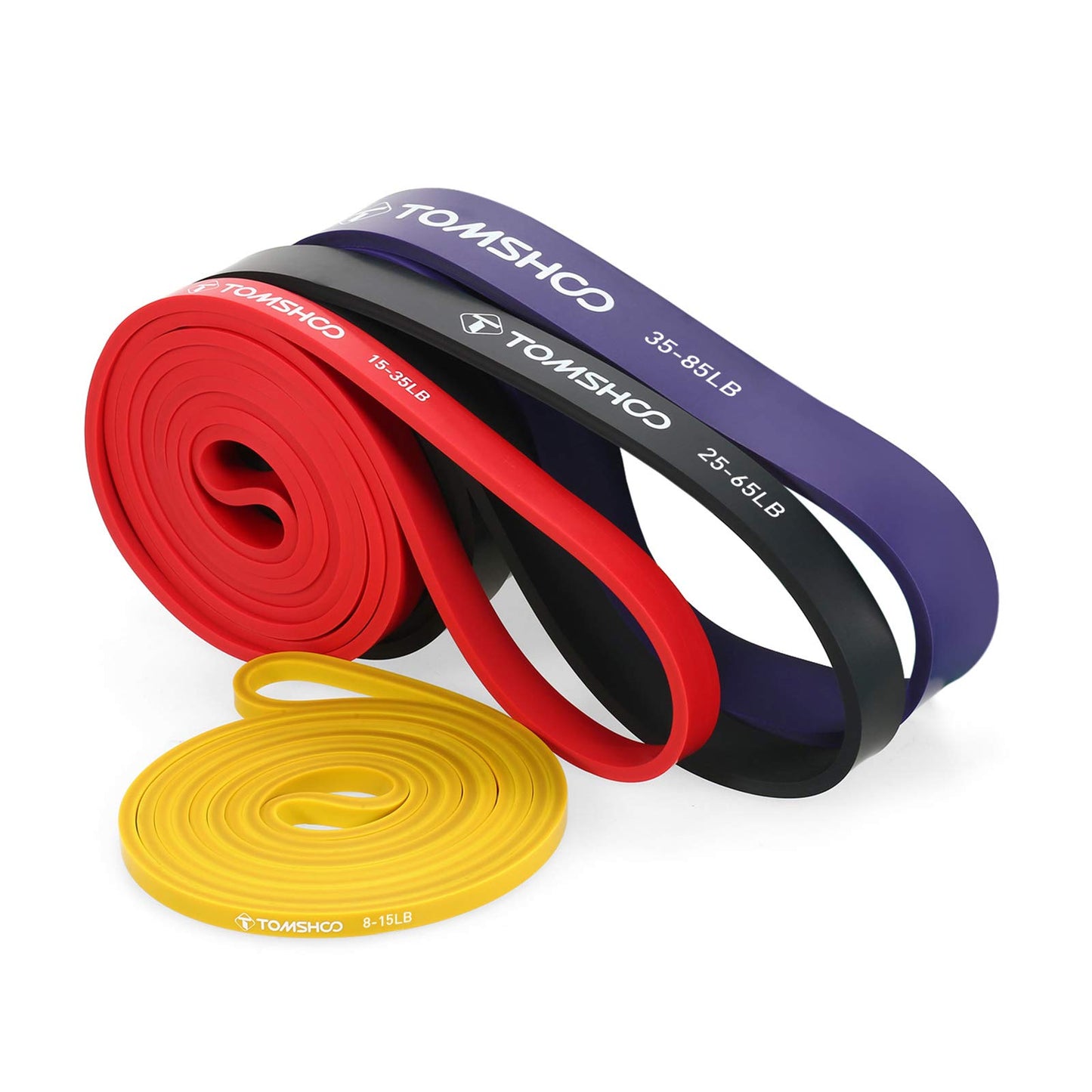 TOMSHOO Resistance Bands Set, Exercise Bands Workout Bands Elastic Bands for Exercise Pull Up Assistance Bands Fitness Bands Assist Set for Body Training, Strength, Weighted Gyms