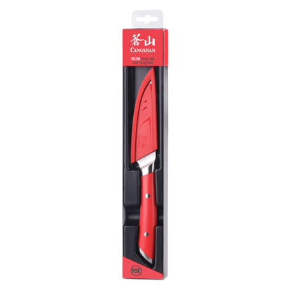 Cangshan HELENA Series German Steel Forged 3.5" Paring Knife with Sheath (Red)