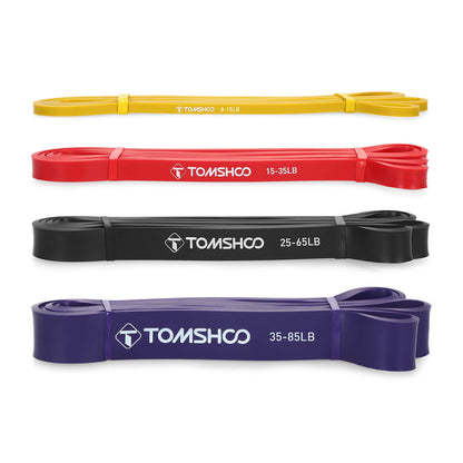 TOMSHOO Resistance Bands Set, Exercise Bands Workout Bands Elastic Bands for Exercise Pull Up Assistance Bands Fitness Bands Assist Set for Body Training, Strength, Weighted Gyms