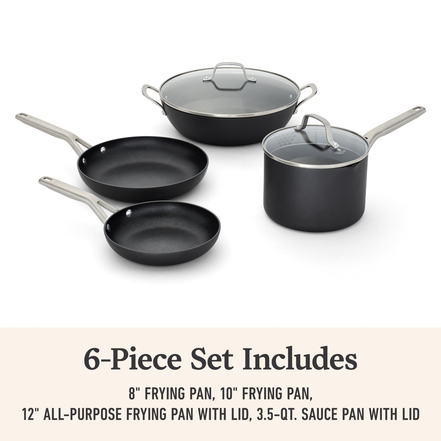 Calphalon® Hard-Anodized Nonstick 6-Piece Cookware Set