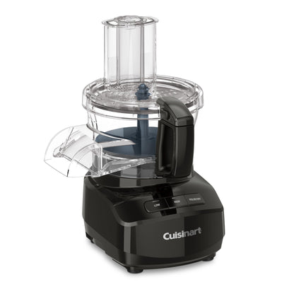 Cuisinart 9-Cup Continuous Feed Food Processor with Fine and Medium Reversible Shredding and Slicing Disc, Universal Blade, Continuous-Feed Attachment, and In-Bowl Storage (Black)