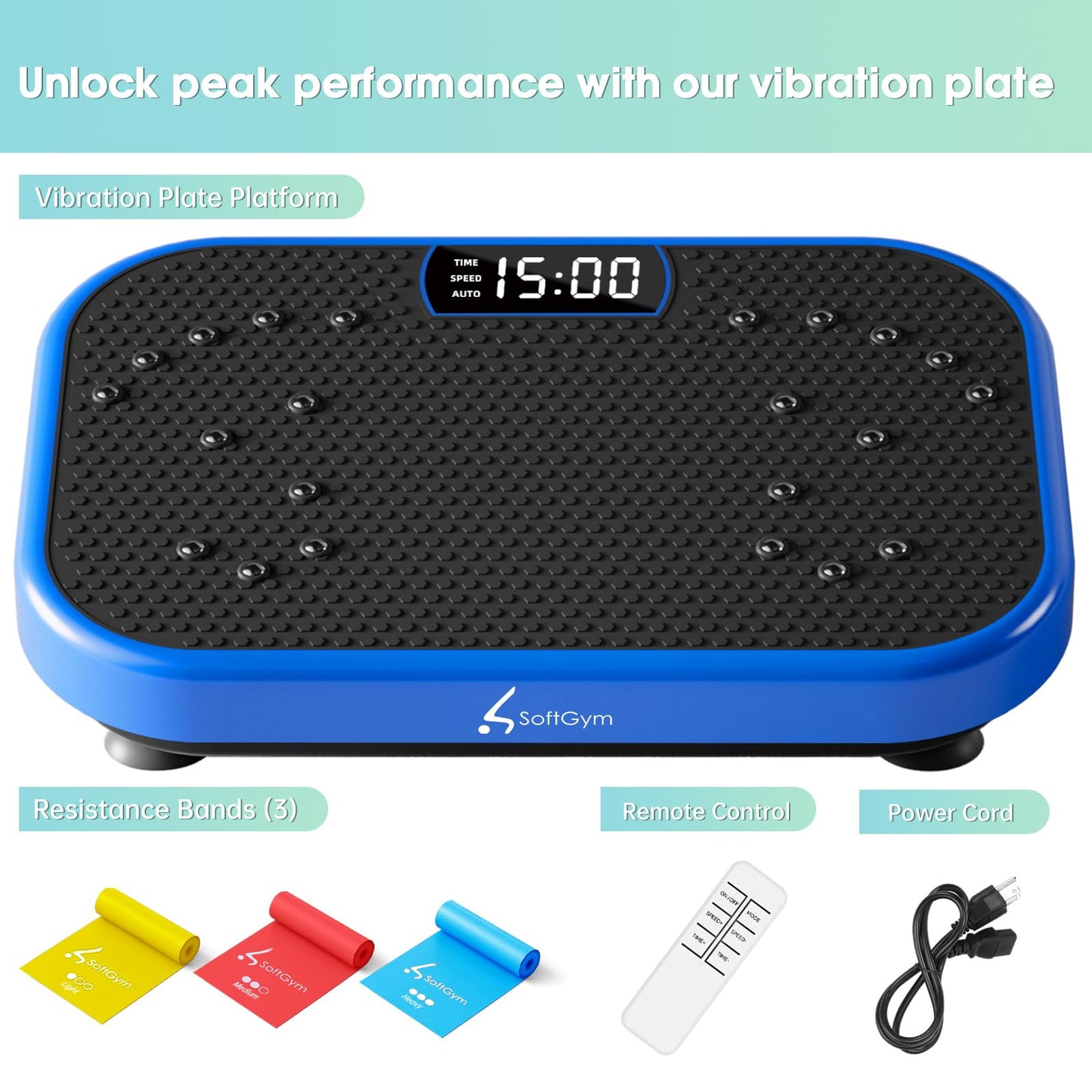 Vibration Plate Exercise Machine Shaking Board Machine for Weight Loss,SoftGym Power Vibration Plate 400 Lbs Capacity Full Whole Body Workout Vibration Platform,Waver Vibration Plate for Home Fitness