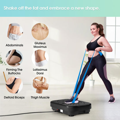 Vibration Plate Exercise Machine Shaking Board Machine for Weight Loss,SoftGym Power Vibration Plate 400 Lbs Capacity Full Whole Body Workout Vibration Platform,Waver Vibration Plate for Home Fitness