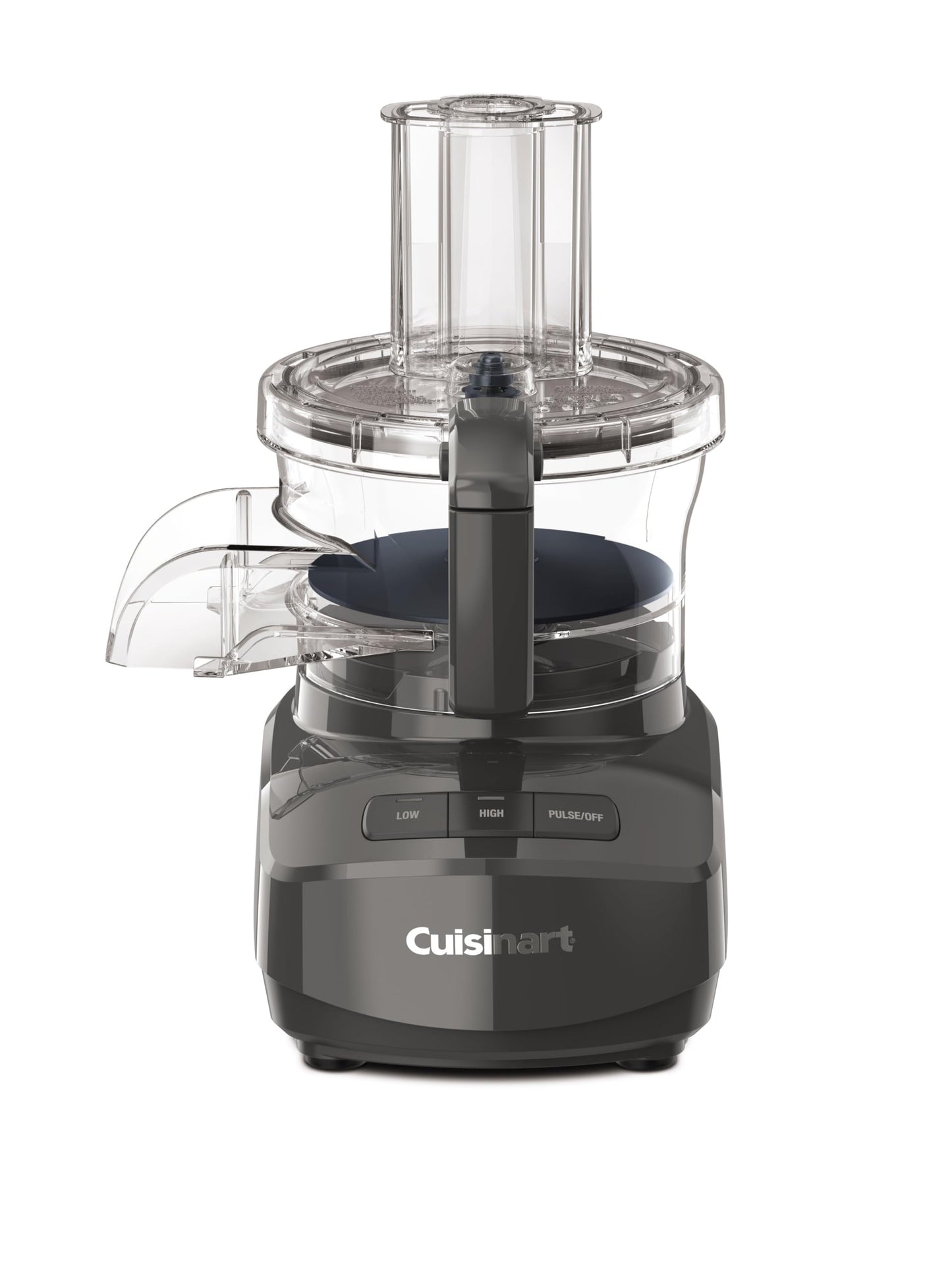 Cuisinart 9-Cup Continuous Feed Food Processor with Fine and Medium Reversible Shredding and Slicing Disc, Universal Blade, Continuous-Feed Attachment, and In-Bowl Storage (Gray)