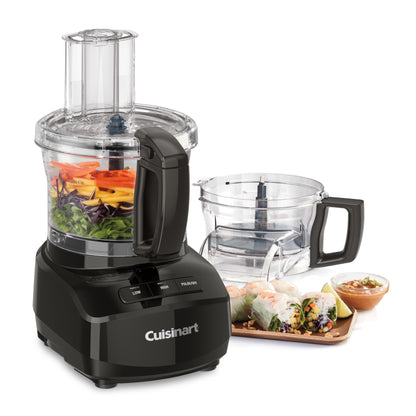 Cuisinart 9-Cup Continuous Feed Food Processor with Fine and Medium Reversible Shredding and Slicing Disc, Universal Blade, Continuous-Feed Attachment, and In-Bowl Storage (Black)