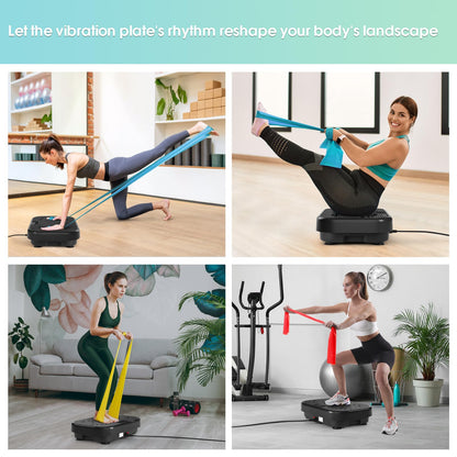 Vibration Plate Exercise Machine Shaking Board Machine for Weight Loss,SoftGym Power Vibration Plate 400 Lbs Capacity Full Whole Body Workout Vibration Platform,Waver Vibration Plate for Home Fitness