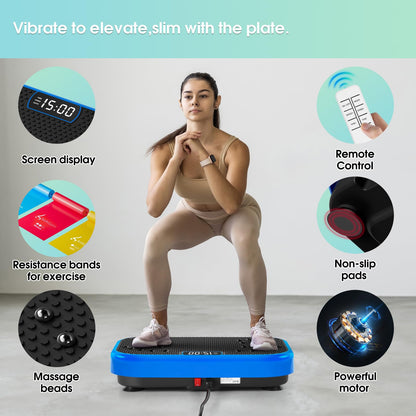 Vibration Plate Exercise Machine Shaking Board Machine for Weight Loss,SoftGym Power Vibration Plate 400 Lbs Capacity Full Whole Body Workout Vibration Platform,Waver Vibration Plate for Home Fitness