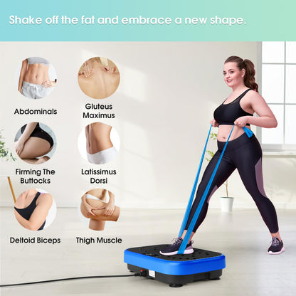 Vibration Plate Exercise Machine Shaking Board Machine for Weight Loss,SoftGym Power Vibration Plate 400 Lbs Capacity Full Whole Body Workout Vibration Platform,Waver Vibration Plate for Home Fitness