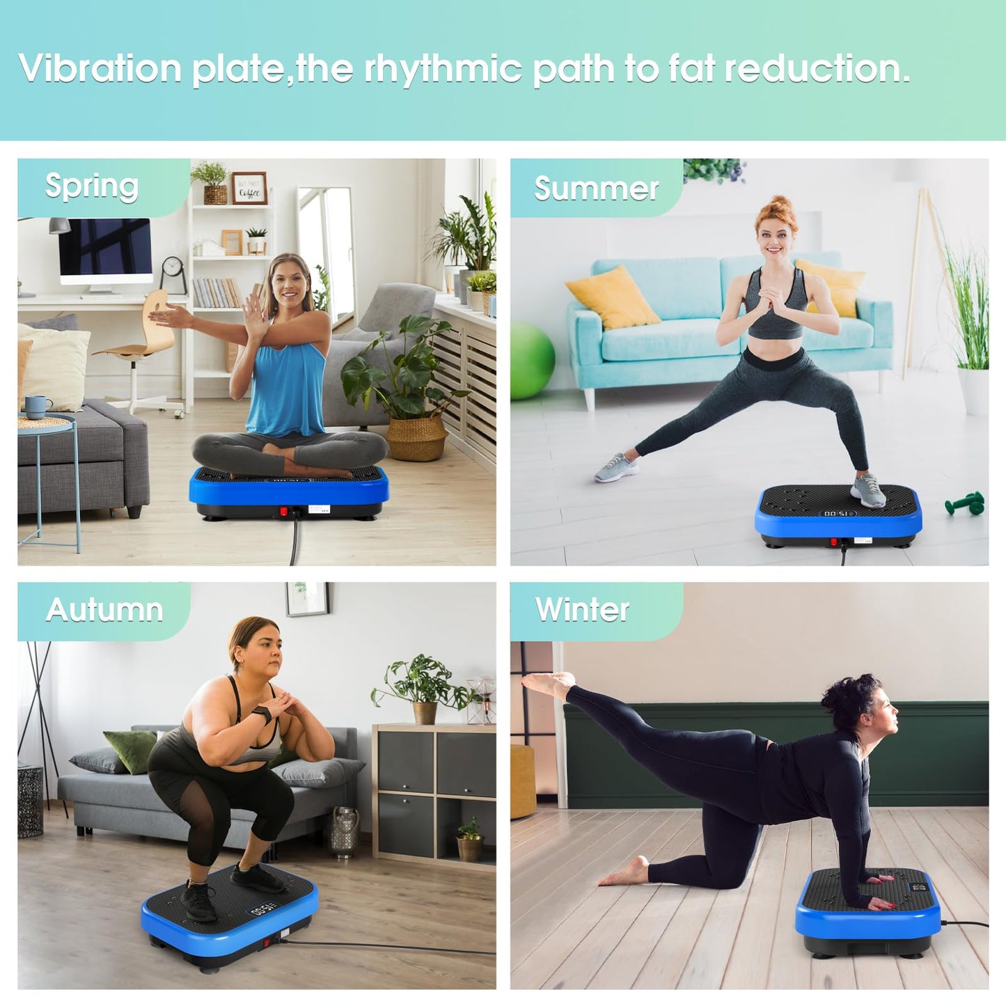 Vibration Plate Exercise Machine Shaking Board Machine for Weight Loss,SoftGym Power Vibration Plate 400 Lbs Capacity Full Whole Body Workout Vibration Platform,Waver Vibration Plate for Home Fitness