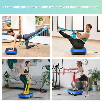 Vibration Plate Exercise Machine Shaking Board Machine for Weight Loss,SoftGym Power Vibration Plate 400 Lbs Capacity Full Whole Body Workout Vibration Platform,Waver Vibration Plate for Home Fitness