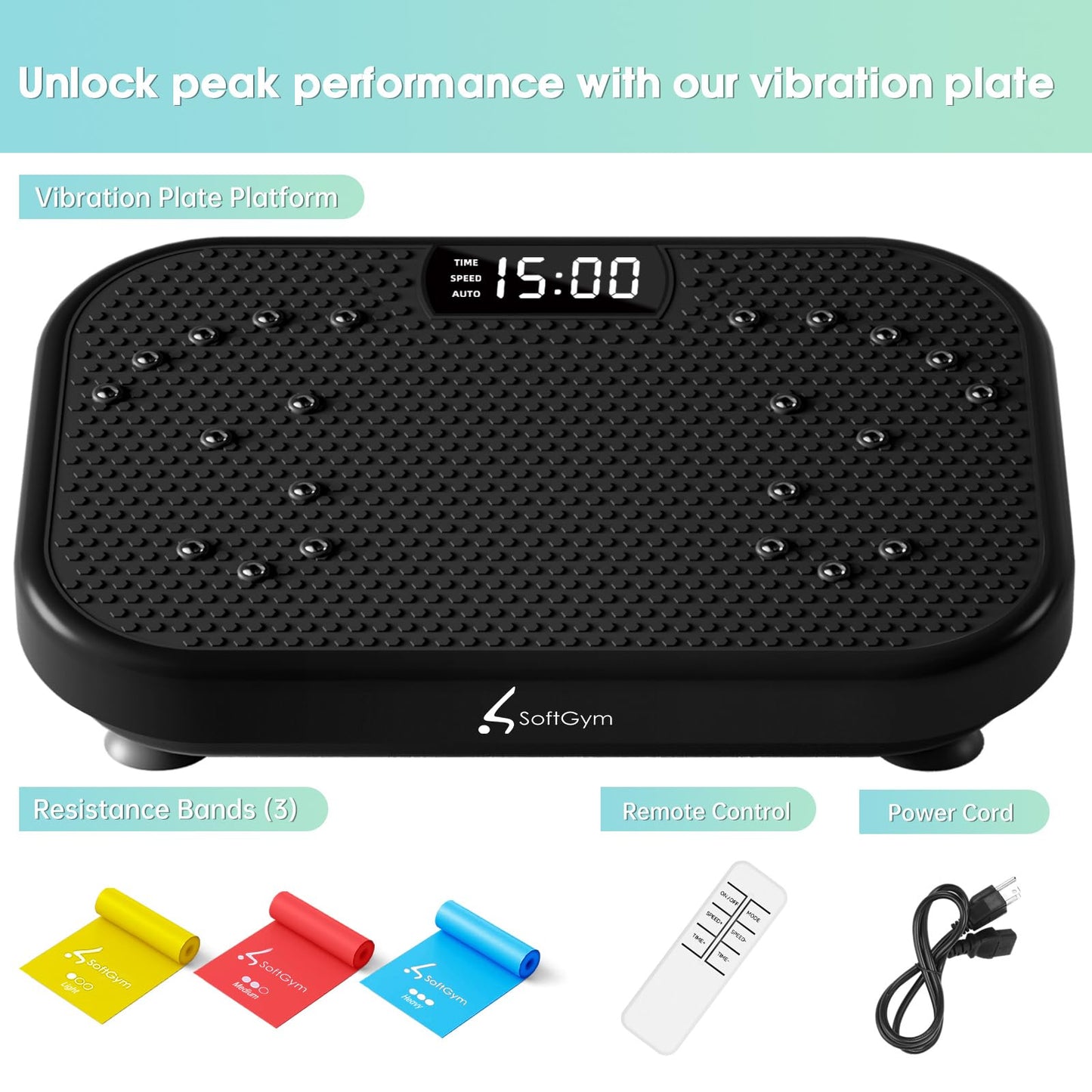 Vibration Plate Exercise Machine Shaking Board Machine for Weight Loss,SoftGym Power Vibration Plate 400 Lbs Capacity Full Whole Body Workout Vibration Platform,Waver Vibration Plate for Home Fitness