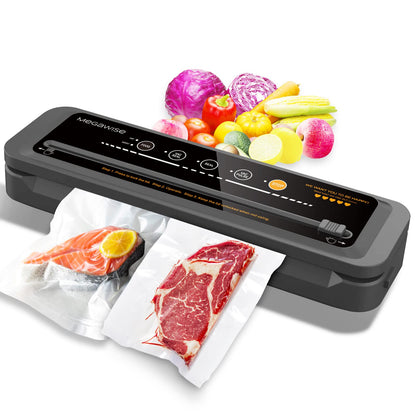 MegaWise Vacuum Sealer Machine | 80kPa Suction Power| Bags and Cutter Included & Vacuum Sealer Bags (8''x 12''-110pcs)