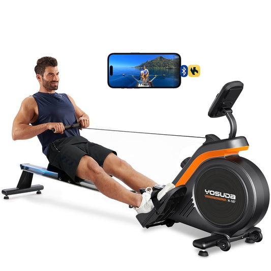 YOSUDA PRO Magnetic Rowing Machine for Home Use-Foldable Rower with 350lbs Weight Capacity and 16 Level Resistance