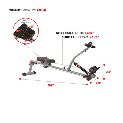 Sunny Health & Fitness SF-RW1205 Rowing Machine Rower