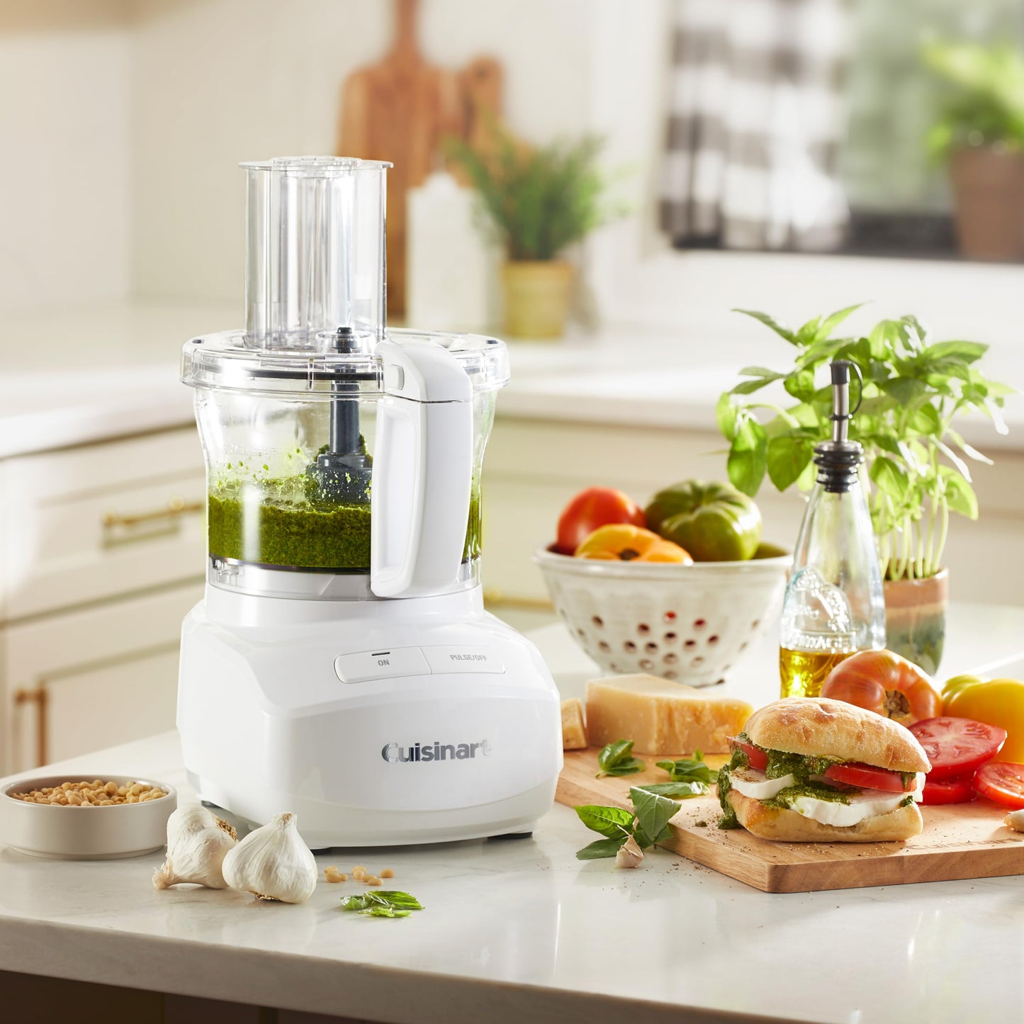 Cuisinart 7-Cup Sleek and Modern Design Food Processor with Two Easy Controls and Universal Blade for Chopping, Mixing, and Dough (White)