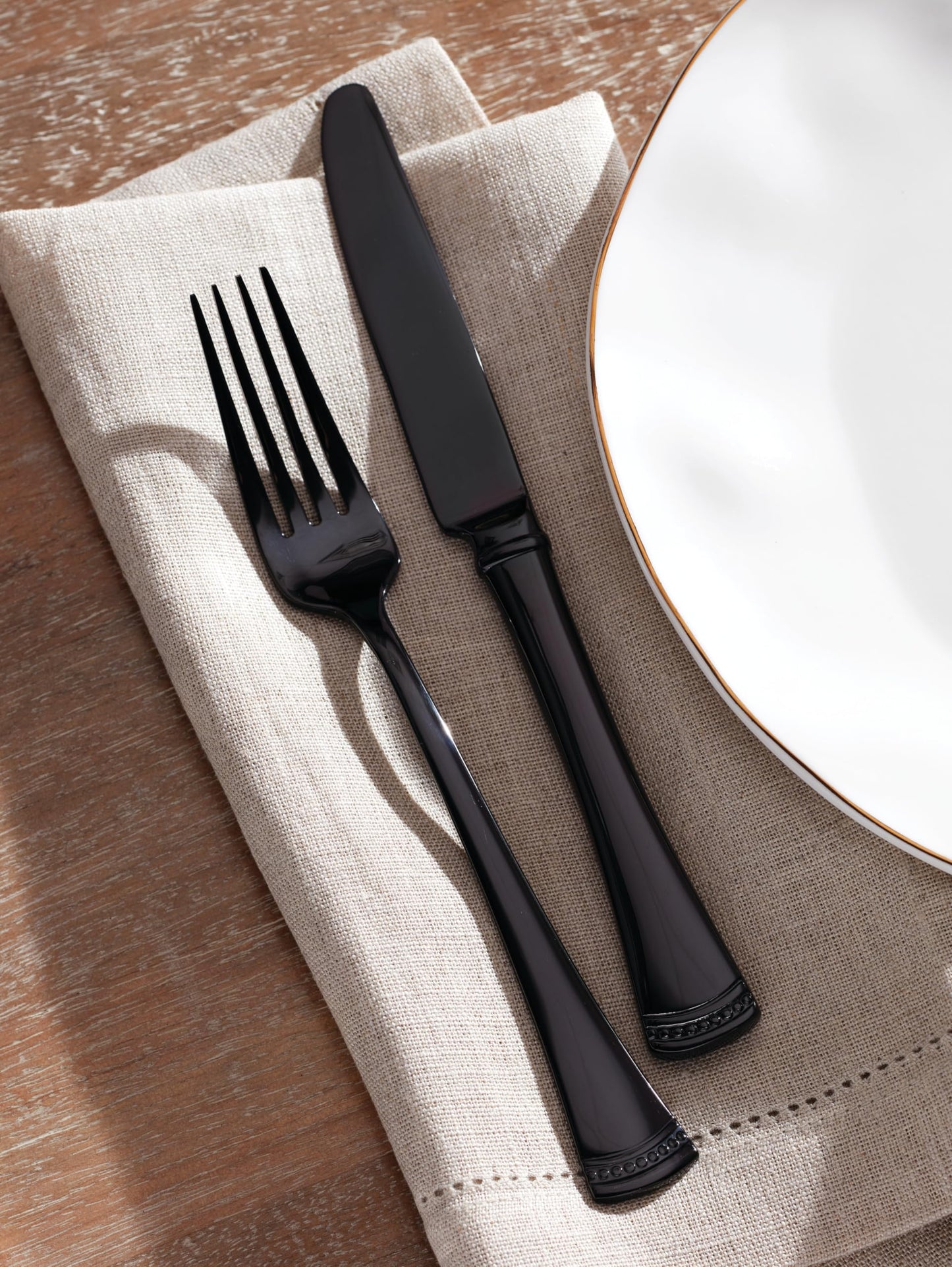 Lenox 893677 Portola Black 20-Piece Flatware Set